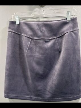 Lululemon Scuba HR High Rise Mini Skirt Sz XL Night Fall Purple Velvet NWT